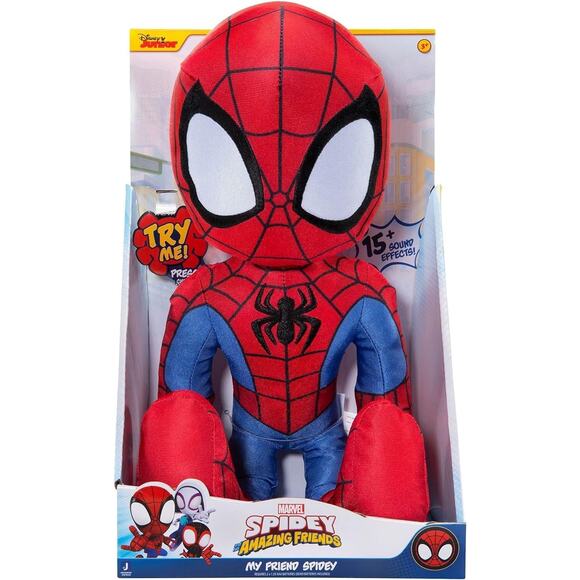 Marvel Spidey Talking Plush 16 Inch My Friend Spidey Toy with 16 Phrases - Picture 3 of 8